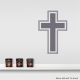 Simple Cross Wall Decal Storm Grey