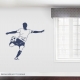 Soccer Player Wall Decal Dark Blue