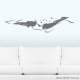 Freestyle Swimmer Wall Decal Storm Grey