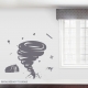 Tornado Wall Decal Storm Grey