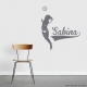 Volleyball Name Wall Decal Storm Grey