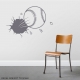 Bursting Baseball Wall Decal Storm Grey