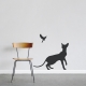 Cat and Canary Wall Decal