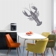 Lobster Storm Grey Wall Decal