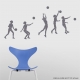 Volleyball Sequence Storm Grey Wall Decal