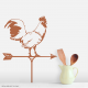 Rooster Wind Weathervane Wall Decal
