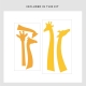 Giraffe Silhouettes Wall Decal