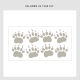 Grizzly Bear Paw Prints Wall Decal Kit