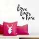 True Love Story Black  Wall Quote Decal